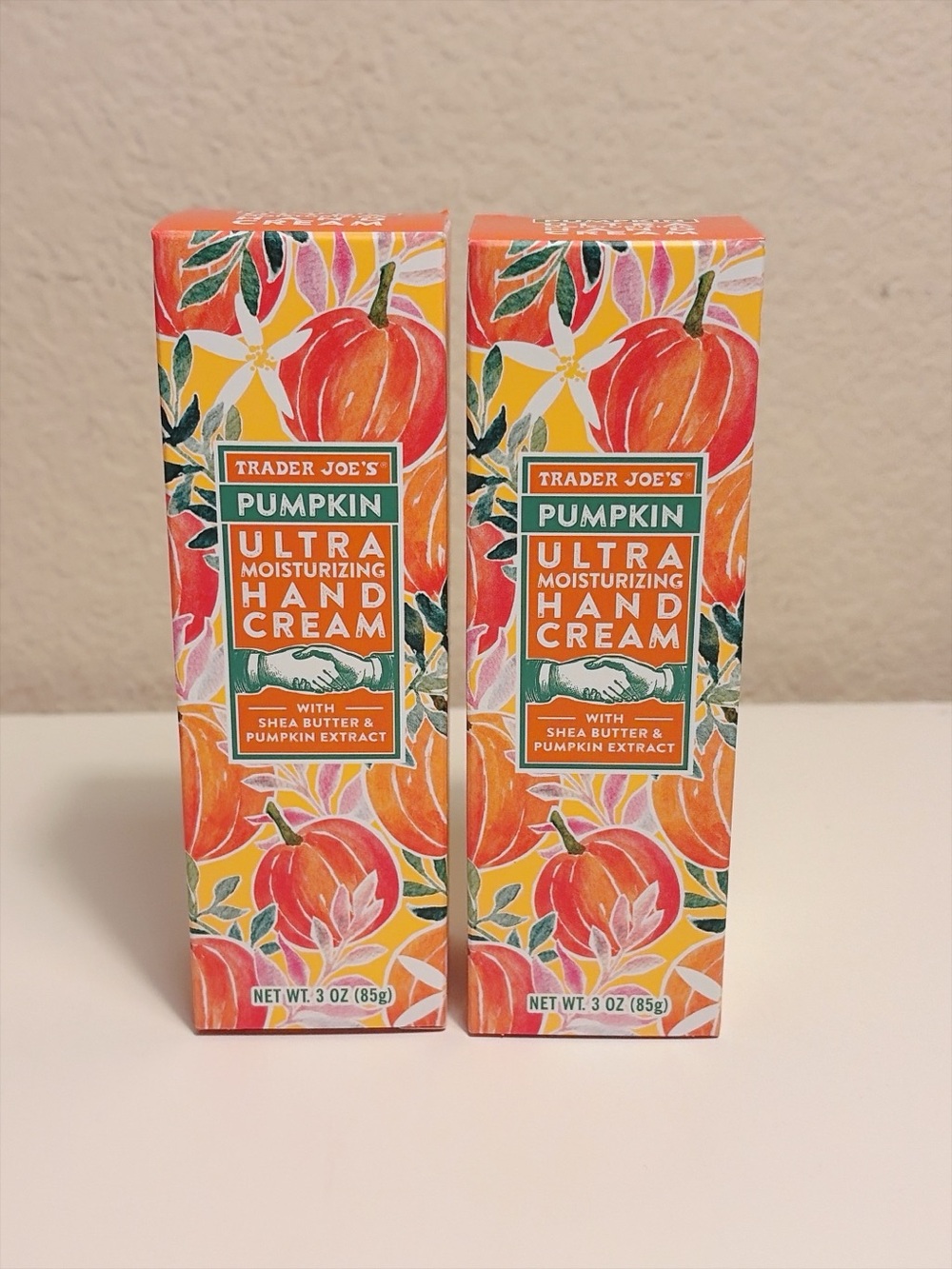 2 Pack Trader Joe’s Pumpkin Ultra Moisturizing Hand Cream 3 oz Shea Butter